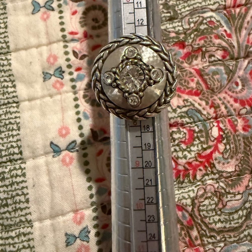 Brighton Silver and White Crystal Ring